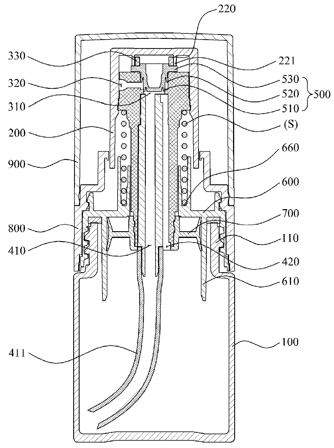 Container for discharging powder