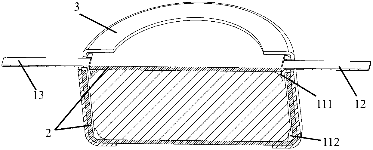 Battery comprising soft package battery cell