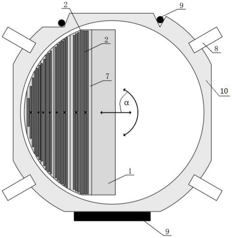 Multi-cutter wafer splitting device and splitting processing method