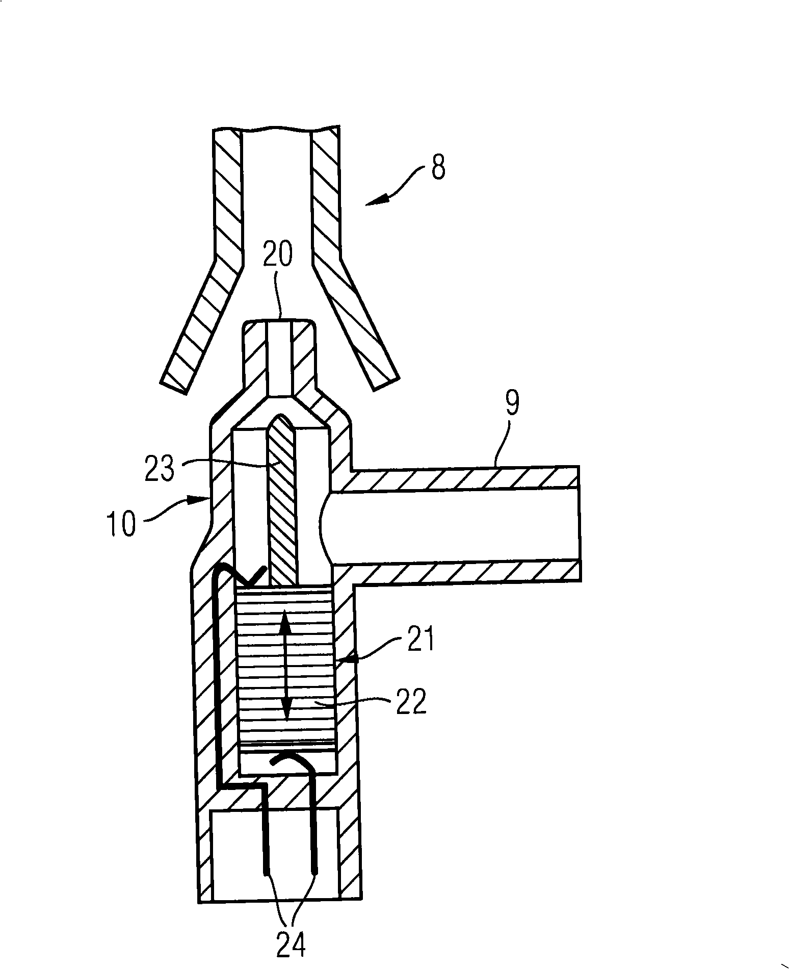 Ventilation device for a fuel container