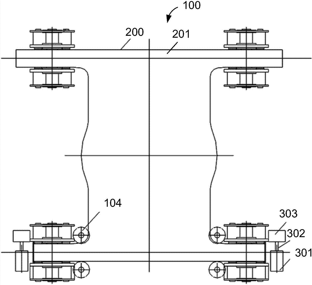 Deck traveling mechanism