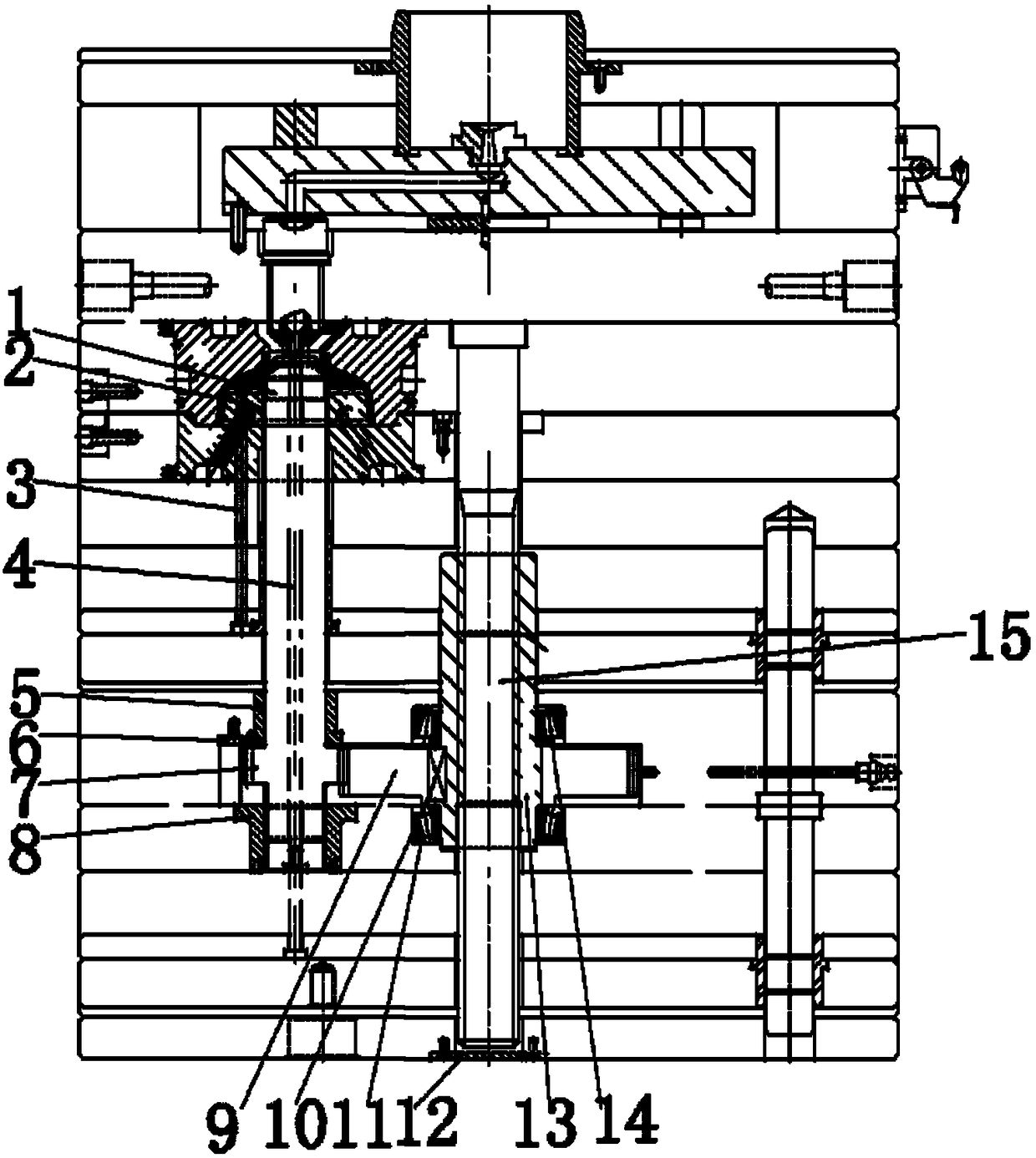Injection mold for producing sewage treatment pipe