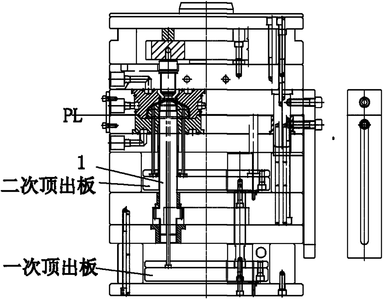 Injection mold for producing sewage treatment pipe