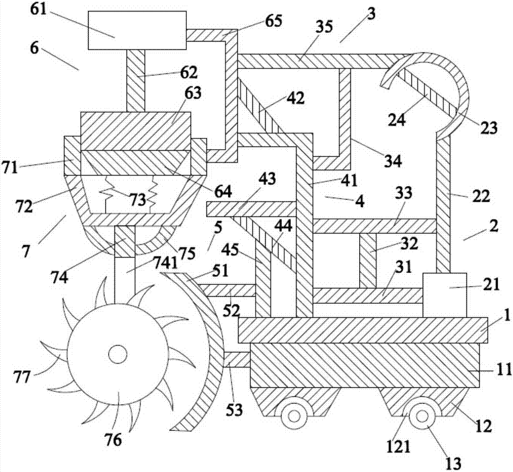 Automatic soil turning machine for strawberry planting