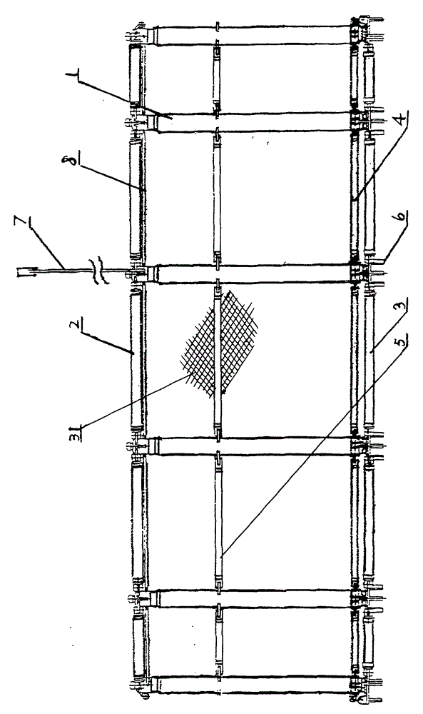 Buoyant riser of high frame cage-type ecological breeding net cage