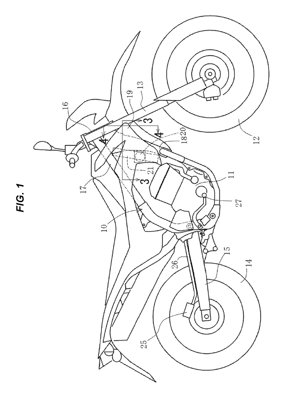 ABS modulator support structure of saddle type vehicle