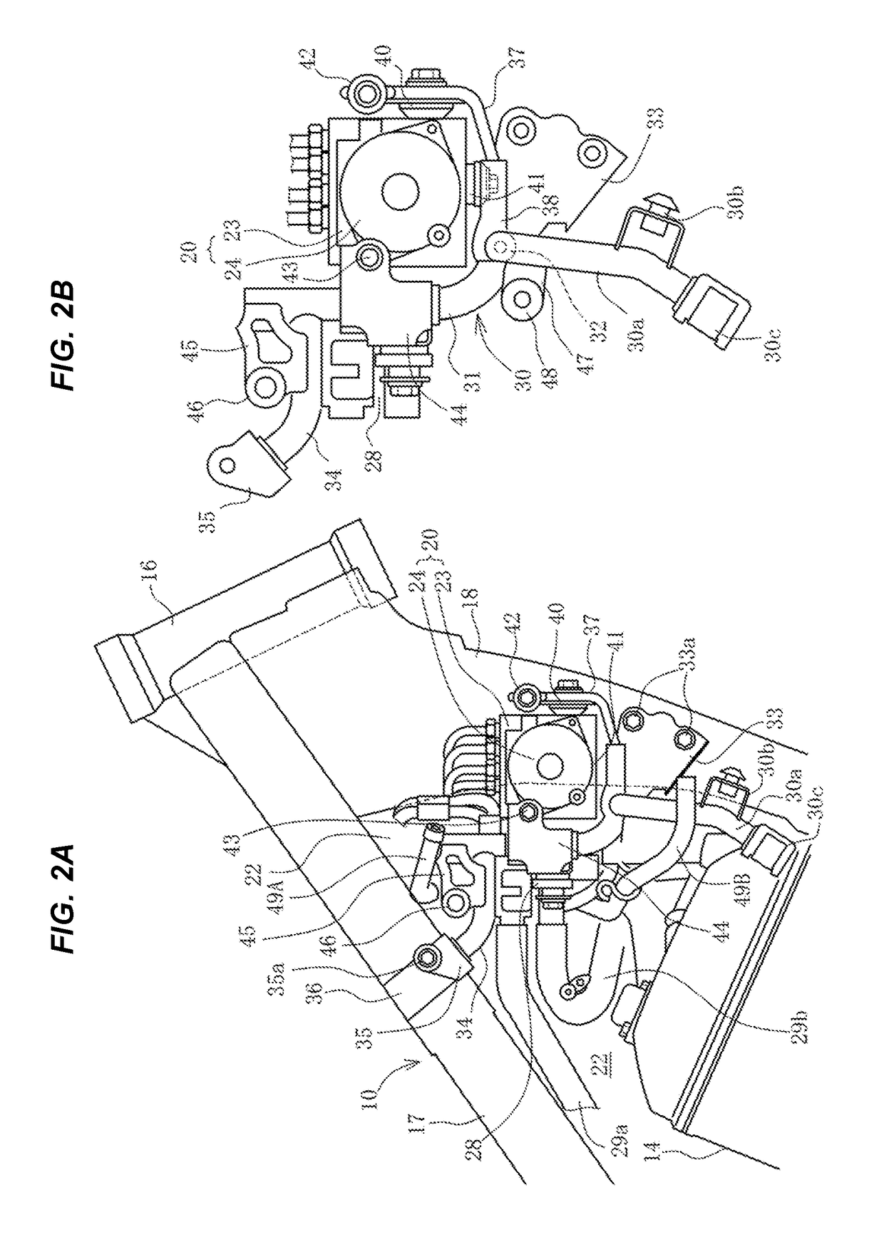 ABS modulator support structure of saddle type vehicle