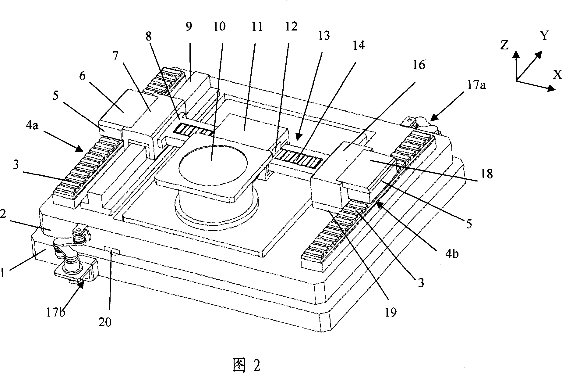 System for balancing and positioning work table of photoetching device