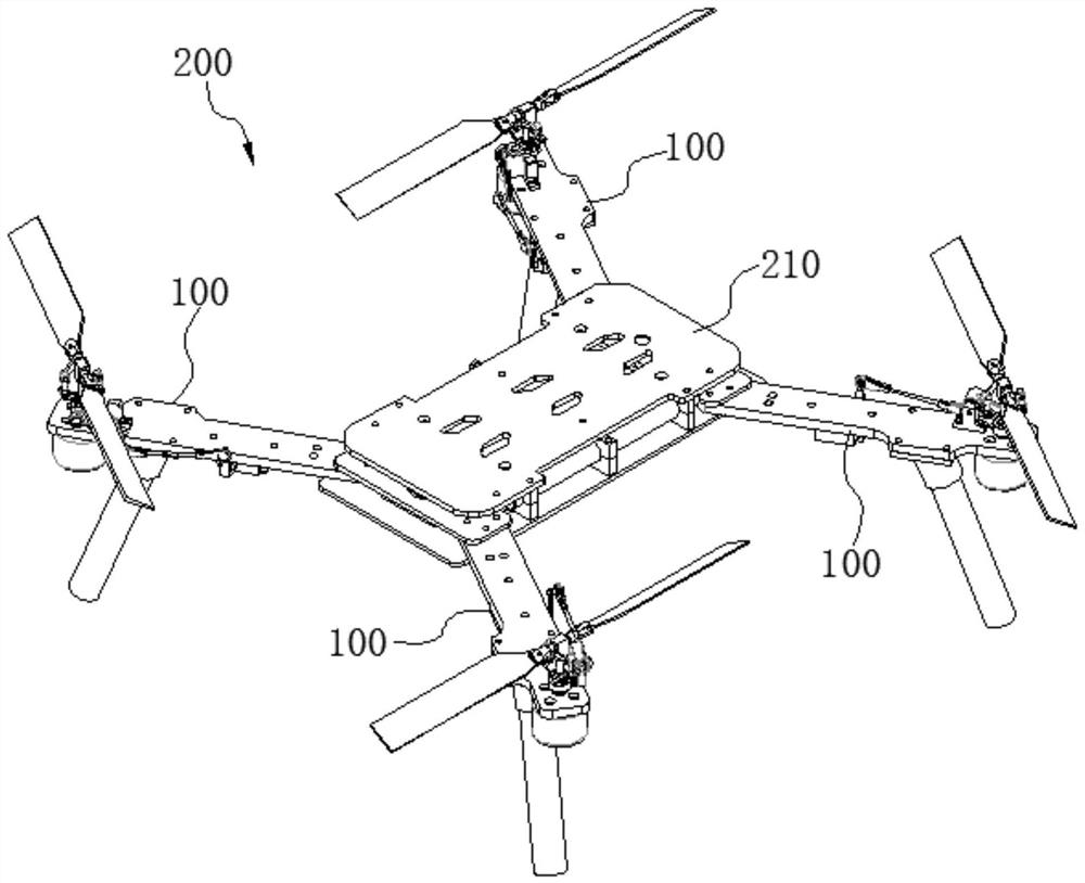 Aircraft arm and variable-pitch aircraft