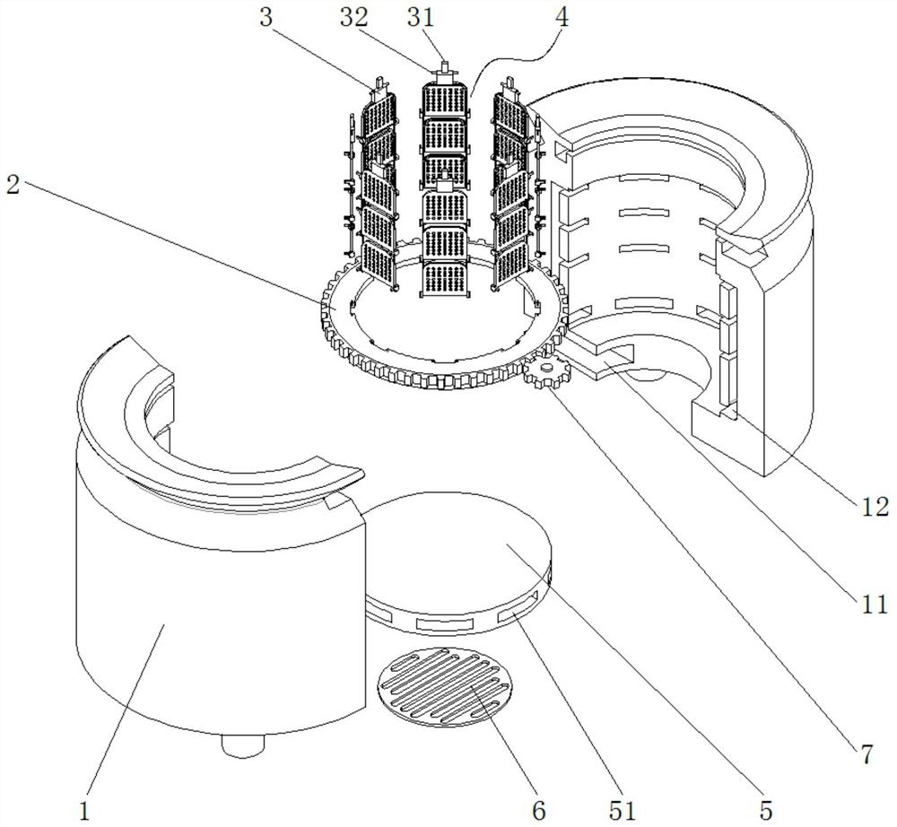 An oven pancake turning machine for making breakfast biscuits