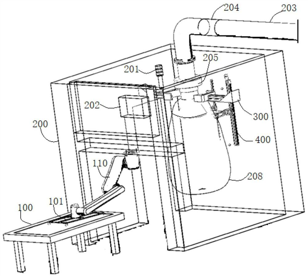 A detection device and detection method for automatic bagging weighing