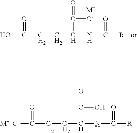 Aqueous foaming cleansing compositions comprising n-acyl salts of polycarboxlic acids and plant microfibers