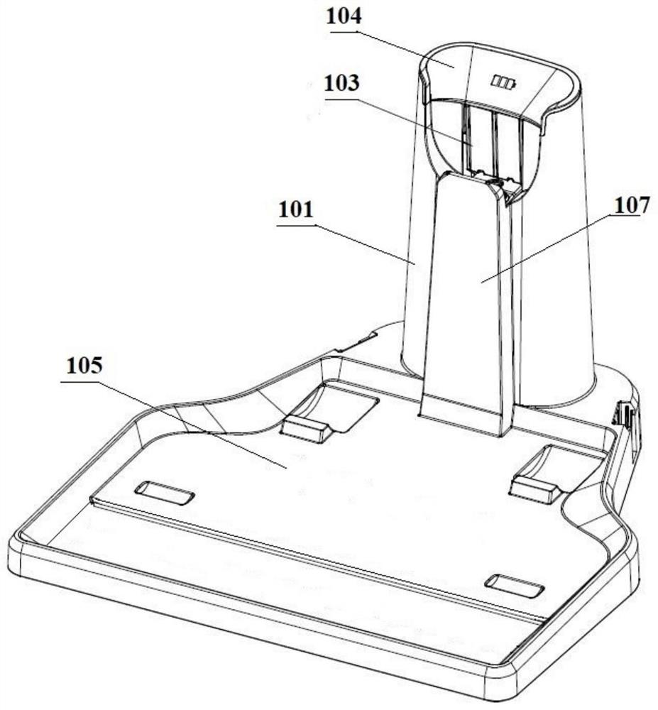 Charging base and cleaning device system