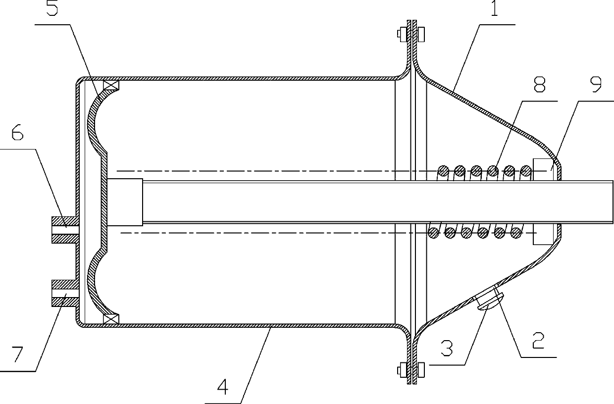 Train brake cylinder non-pressure head