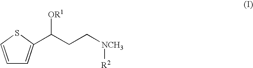 Propanolamine derivatives, process for preparation of 3-n-methylamino-1-(2-thienyl)-1-propanols and process for preparation of propanolamine derivatives