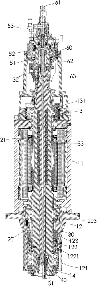 High-power and high-speed electric spindle