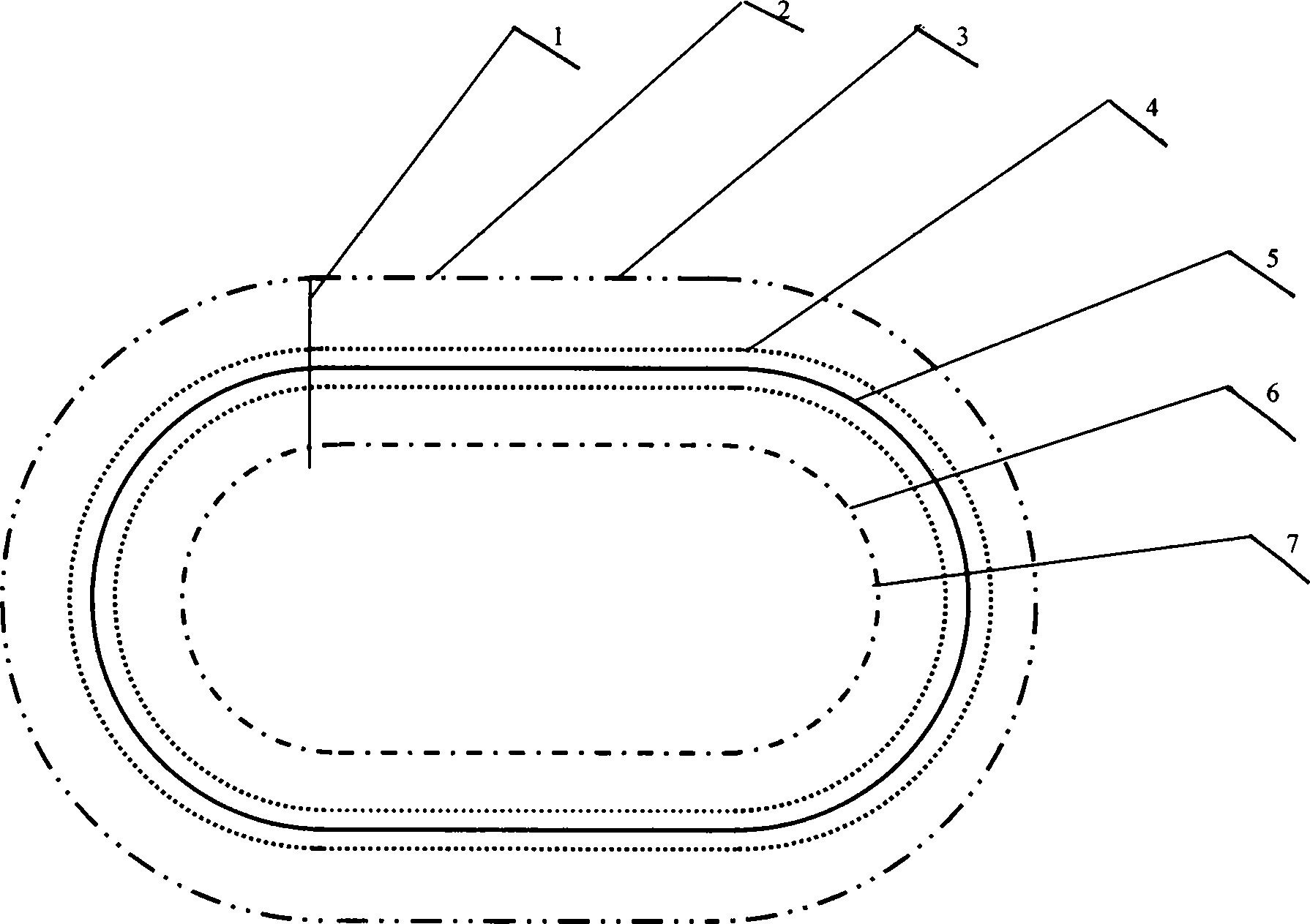 400m standard track and field track line crossing foul detector