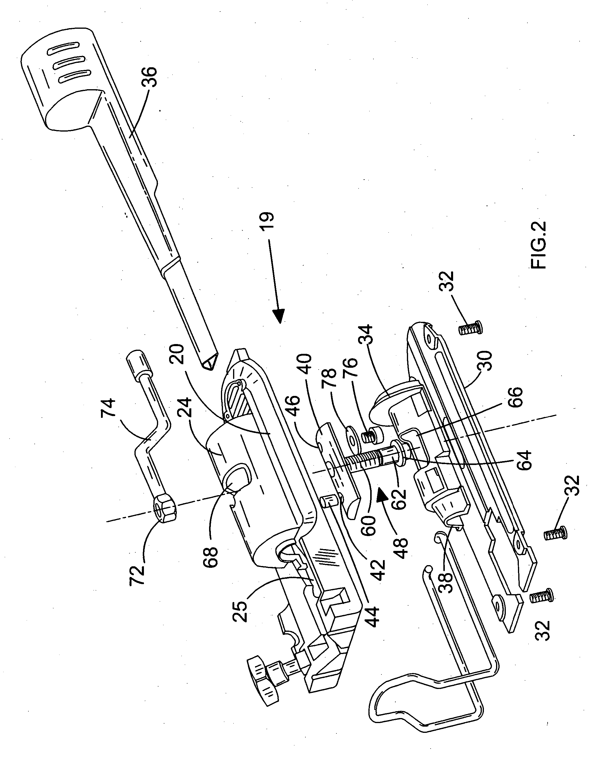 Shoe assembly for power tool power tool incorporating such assembly