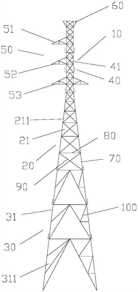 Electric pole tower