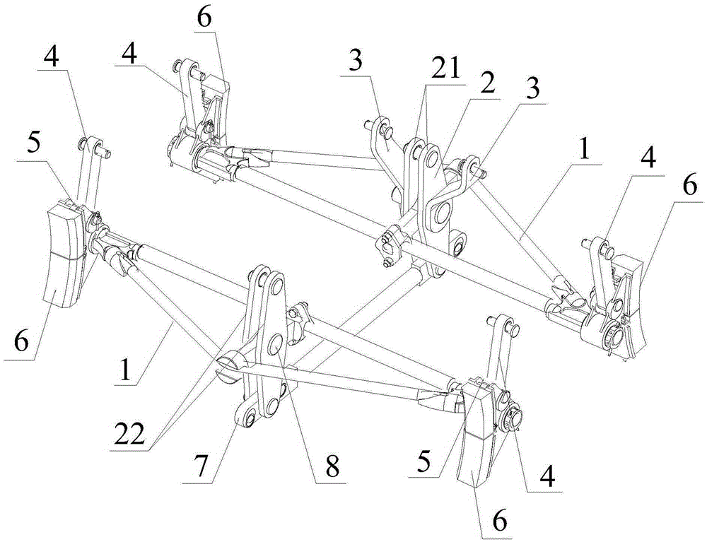 Suspension-type foundation braking device for railway freight car bogie