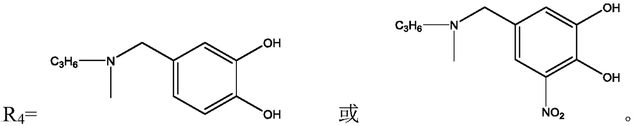 Catechol-modified mesoporous silicon adsorbents, preparation method and application thereof