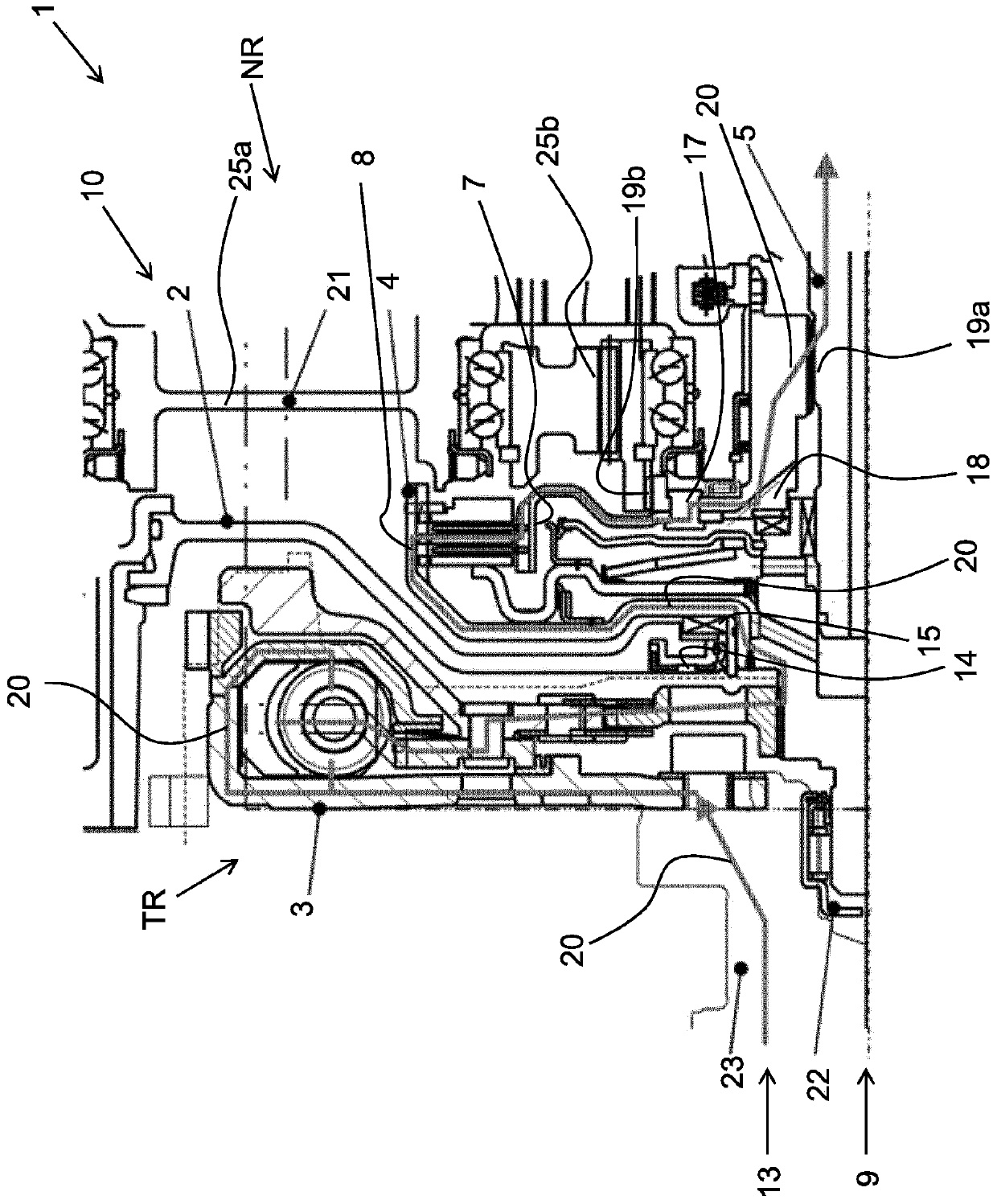 Transmission arrangement for a transmission of a vehicle or the like
