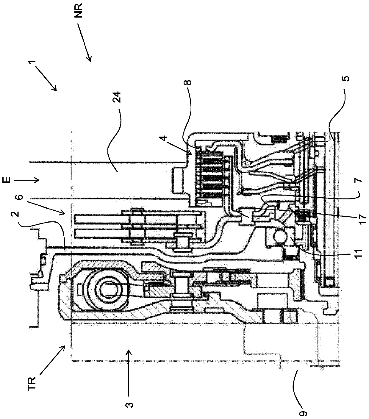 Transmission arrangement for a transmission of a vehicle or the like