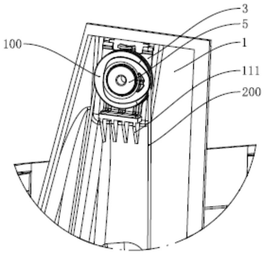 Roller fixing structure, vehicle window lifter and vehicle