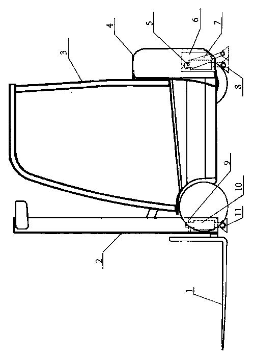 Forklift with roadblock assisting device