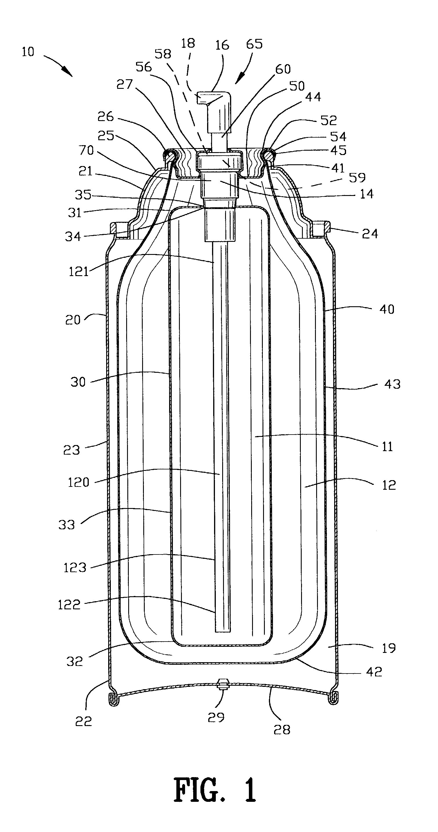 Aerosol dispenser for mixing and dispensing multiple fluid products