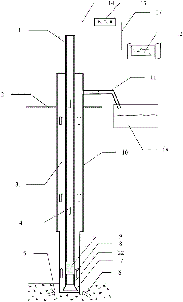 Gas migration monitoring device and monitoring method based on annulus pressure differential measurement while drilling