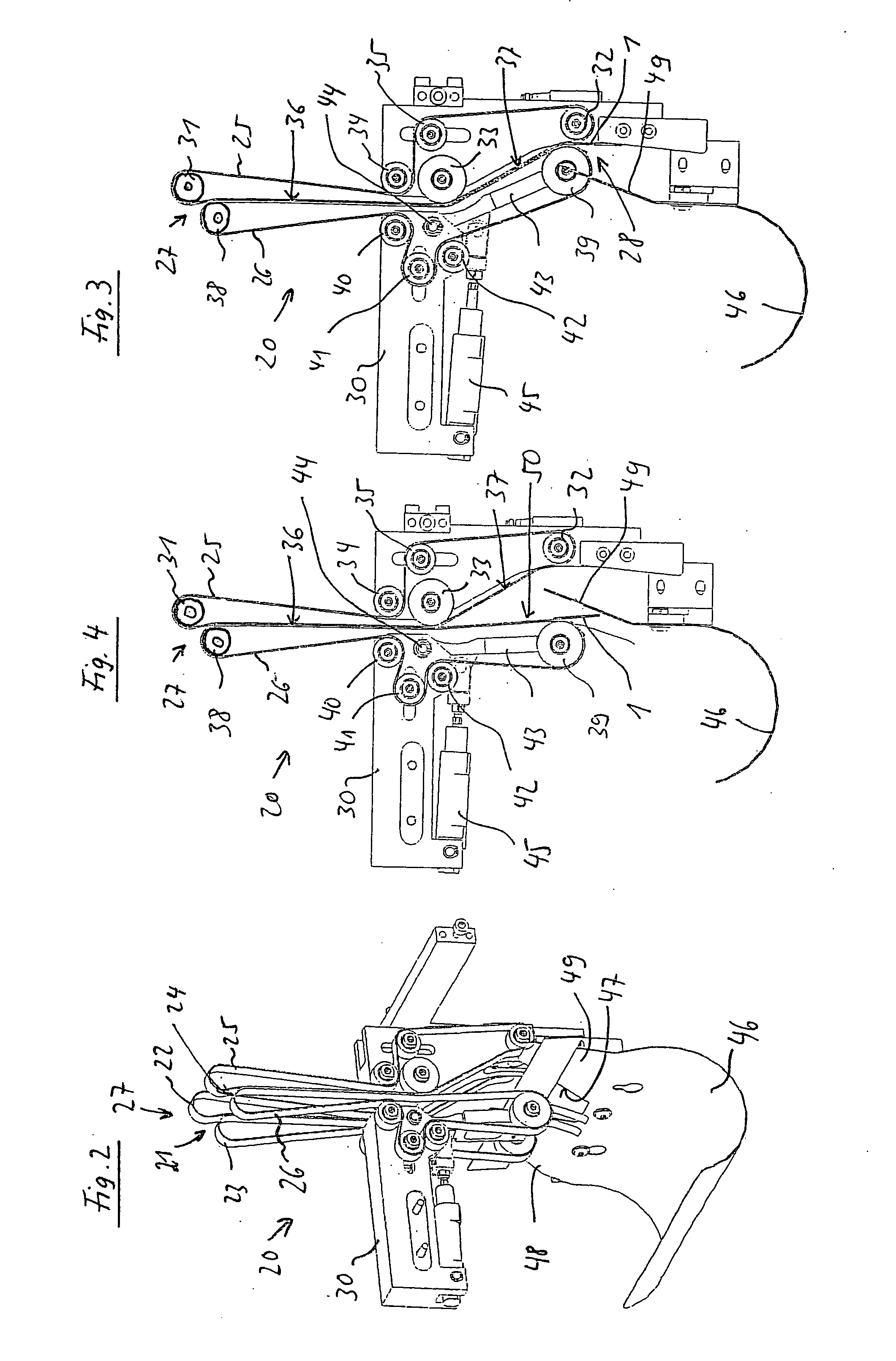 Device for guiding a brochure from a stock-piling device to a brochure conveying device