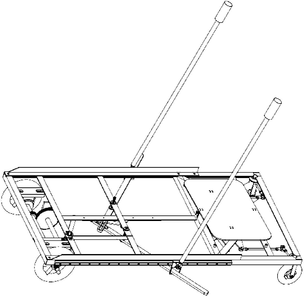 Integrated skiing and rowing simulated motion purely mechanical multifunctional recreational vehicle