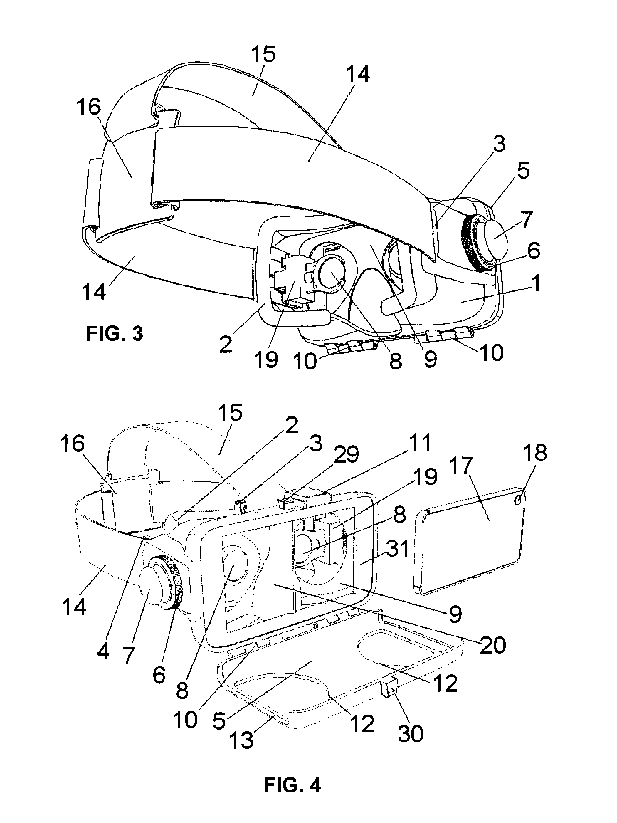 Graphic display adapter device for mobile virtual stereoscopic vision