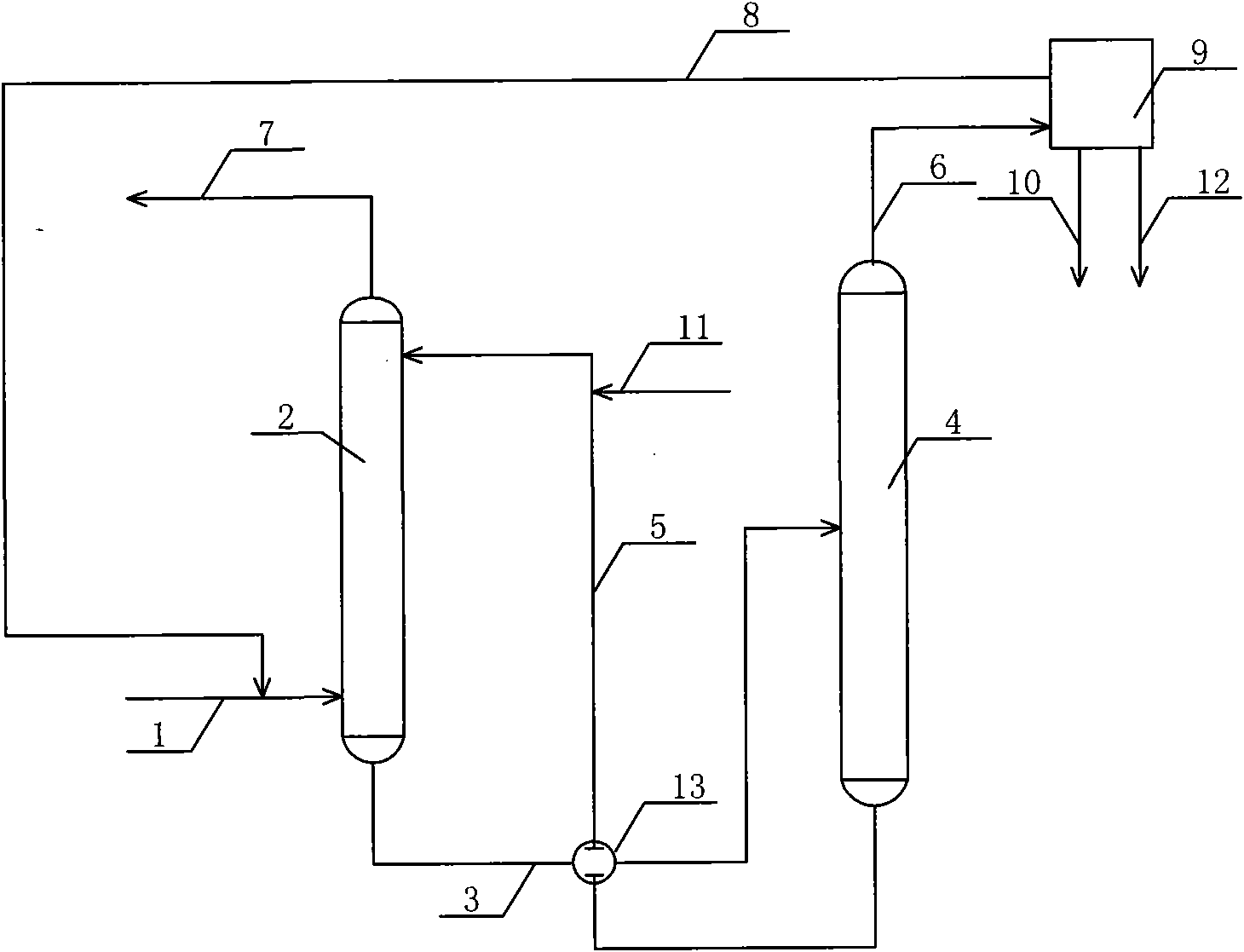Refining method of raw material gas containing ethene in process of preparing ethylbenzene from ethene