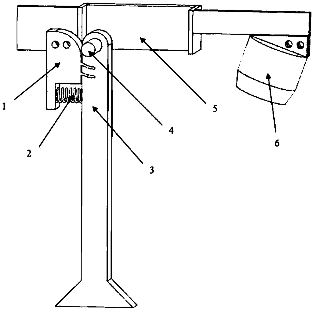 Automatically controlled electric vehicle support tripod and using method thereof