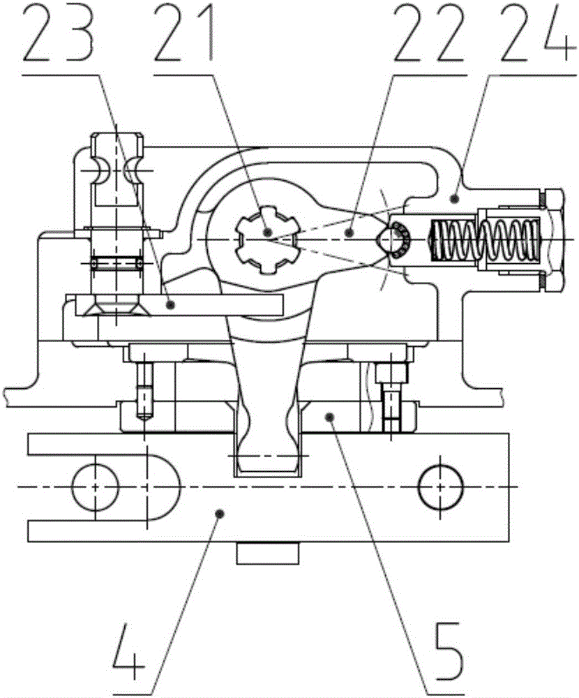 Six-gear single-middle-shaft transmission