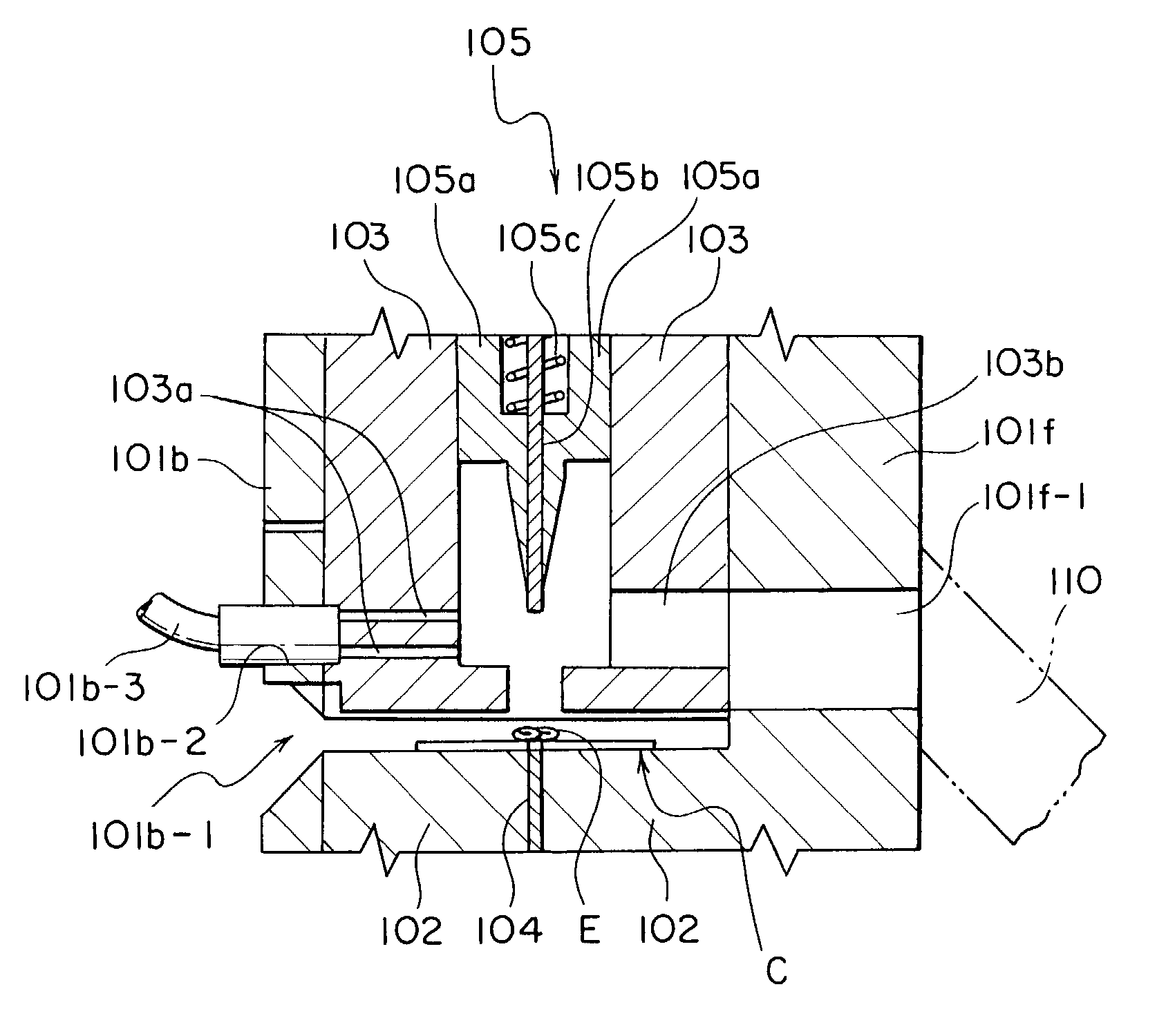 Space forming apparatus for a slide fastener chain