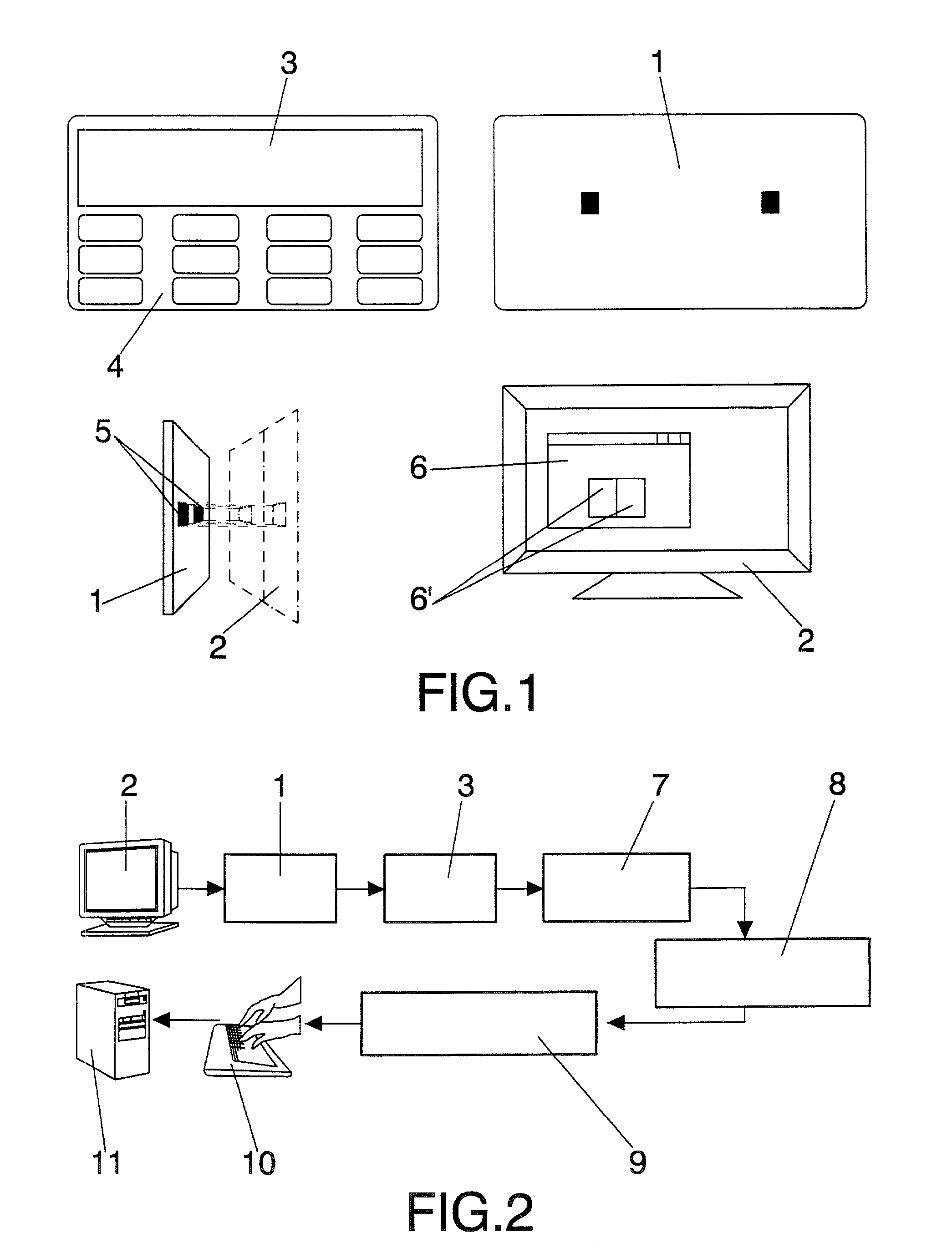 External signature device for a pc with optical data input via the monitor