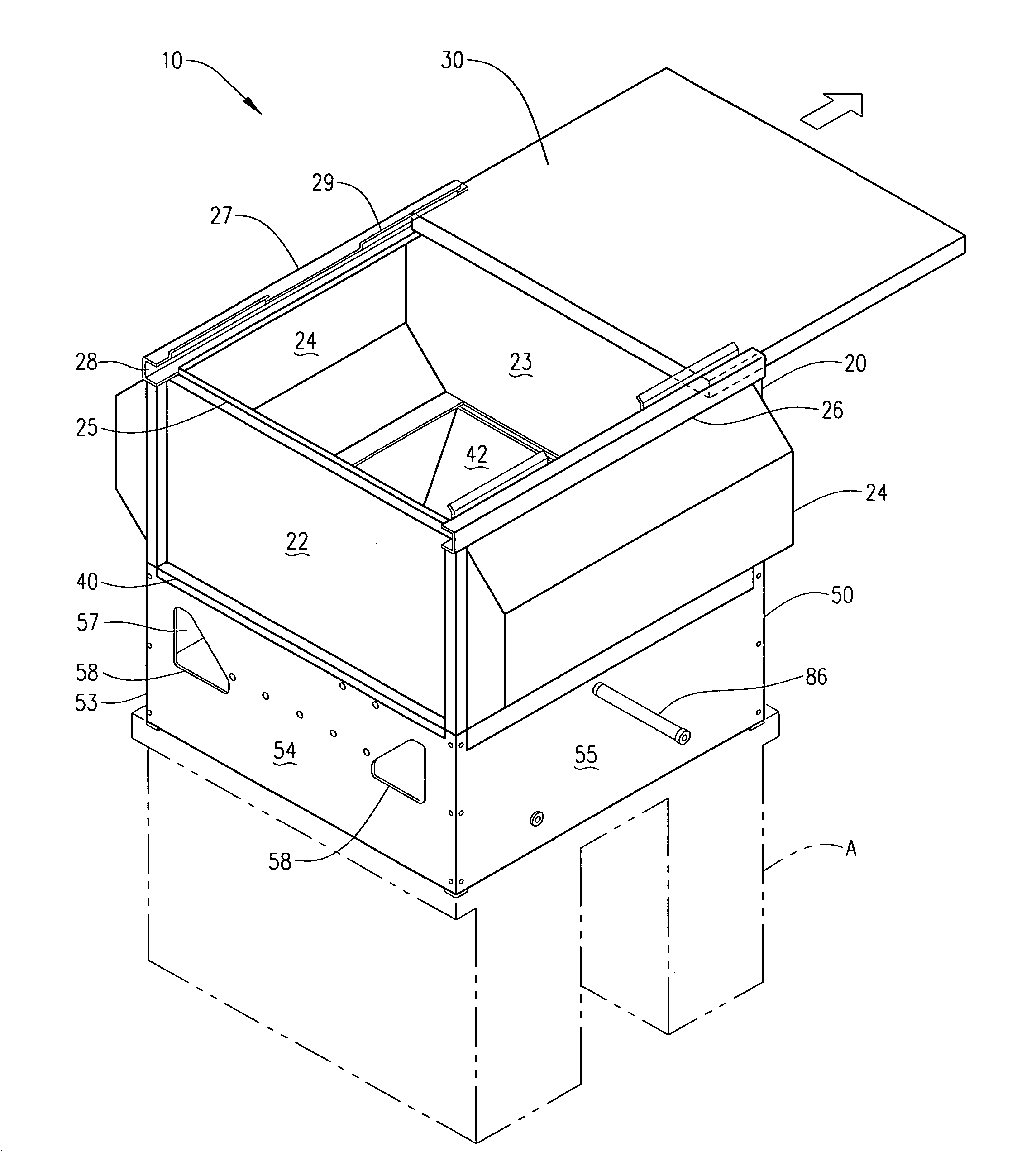 Bulk feed storage and exchange bin