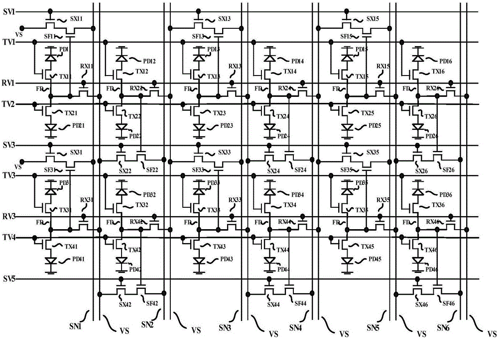 Image pixel sensor pixel structure of hole transmission