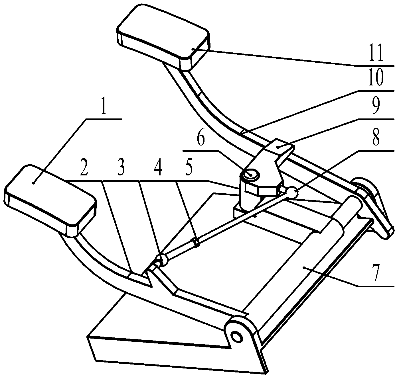 Interlocking structure of automobile braking system