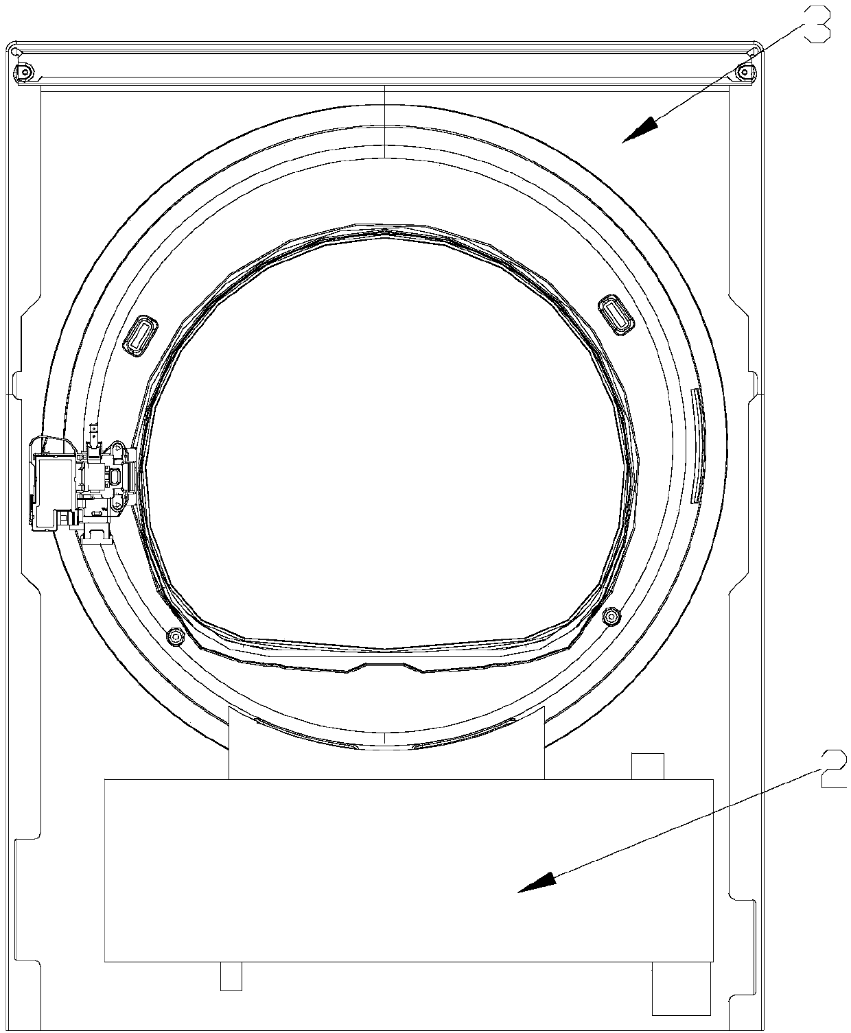 Automatic feeding device for washing additives and washing machine