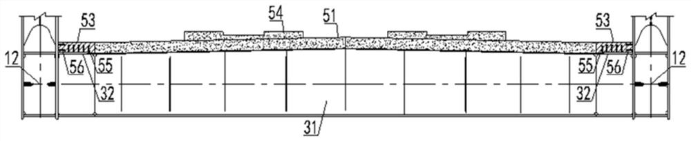 High-speed railway ballastless track cable-stayed bridge steel truss combined girder structure