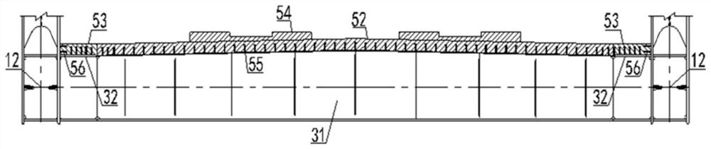 High-speed railway ballastless track cable-stayed bridge steel truss combined girder structure