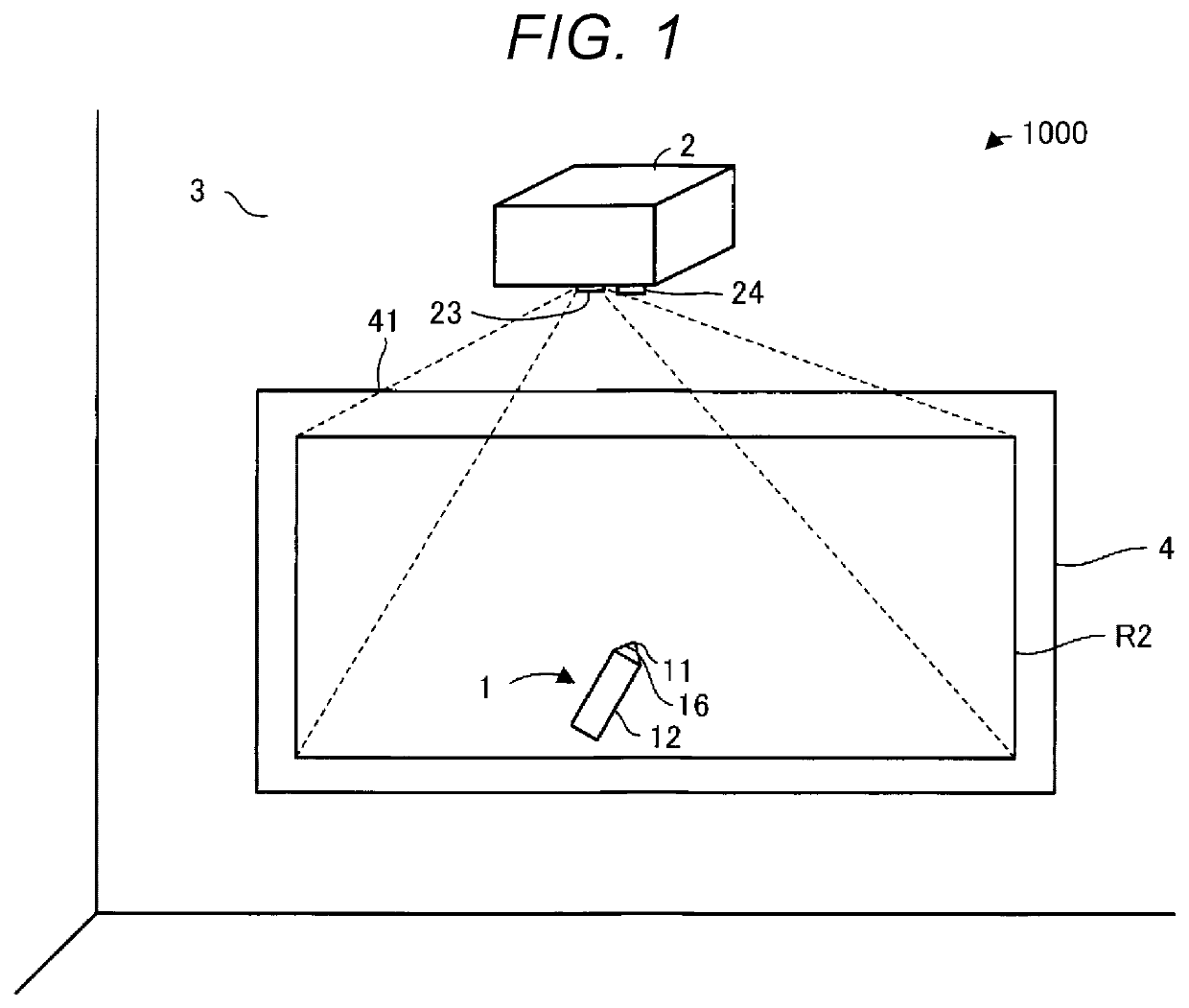 Pointing element, display system, and method of controlling pointing element