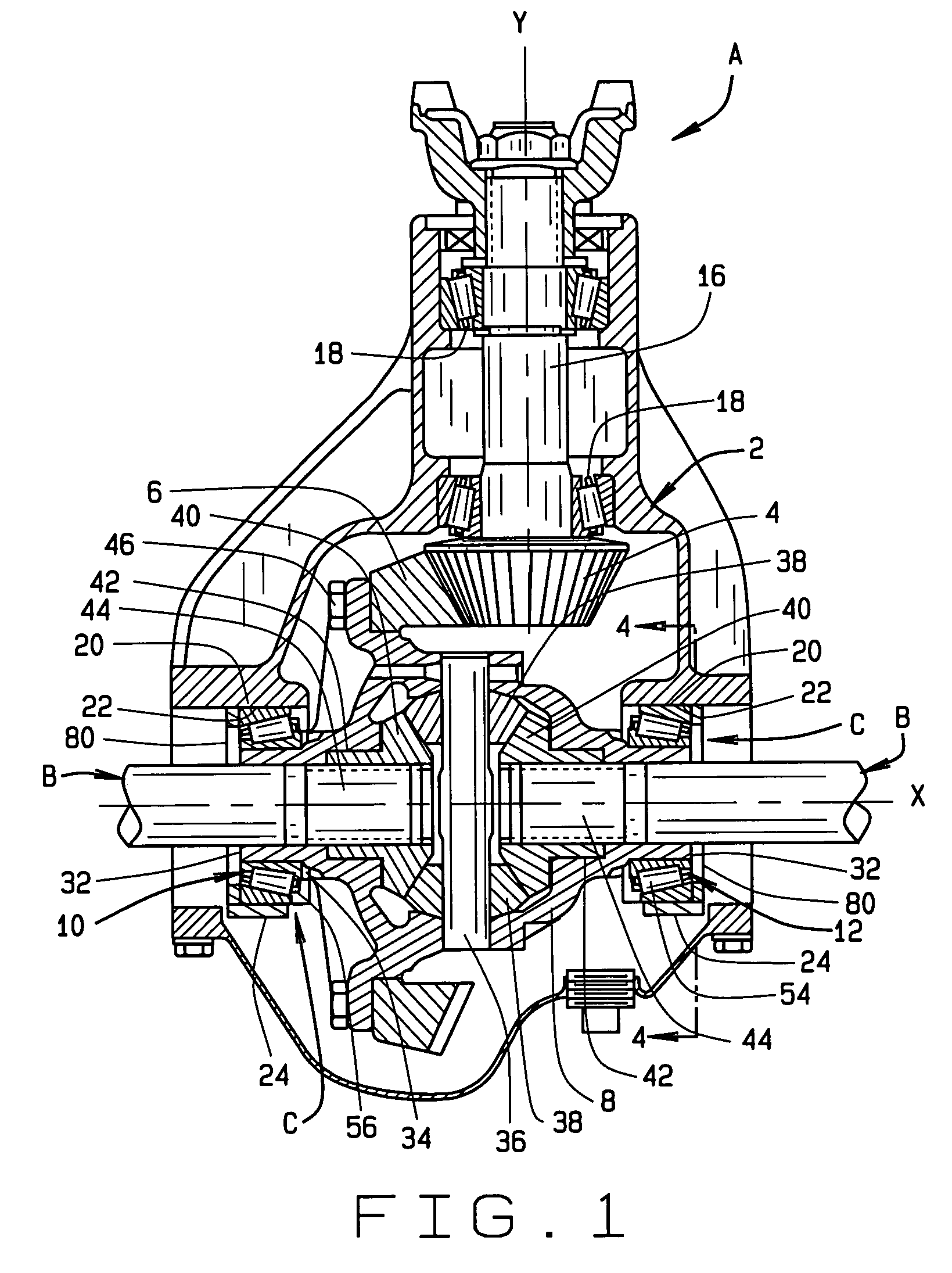 Bearing arrangement for a vehicle differential