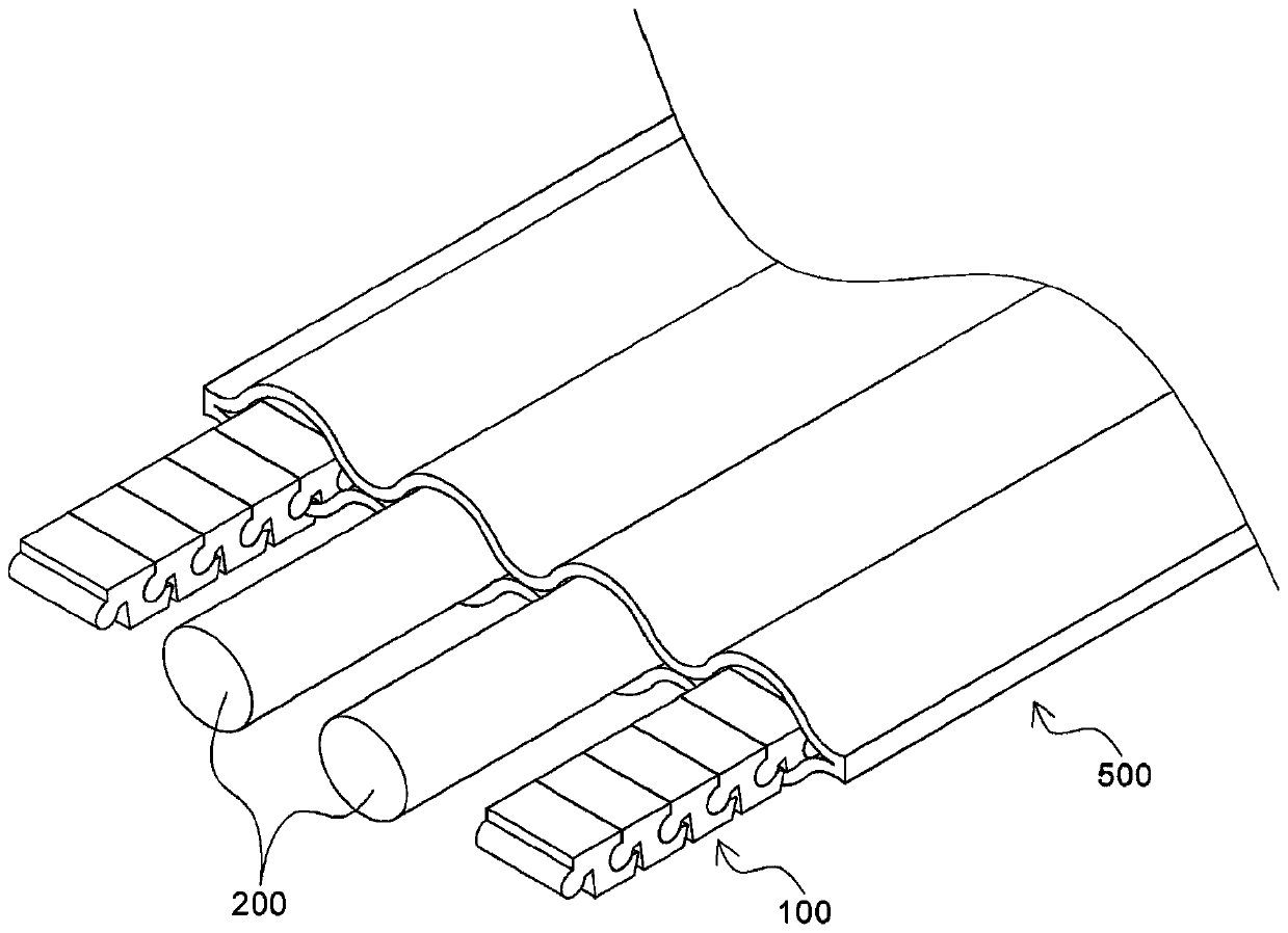 Multiple casing for cable protection device and cable protection device including same