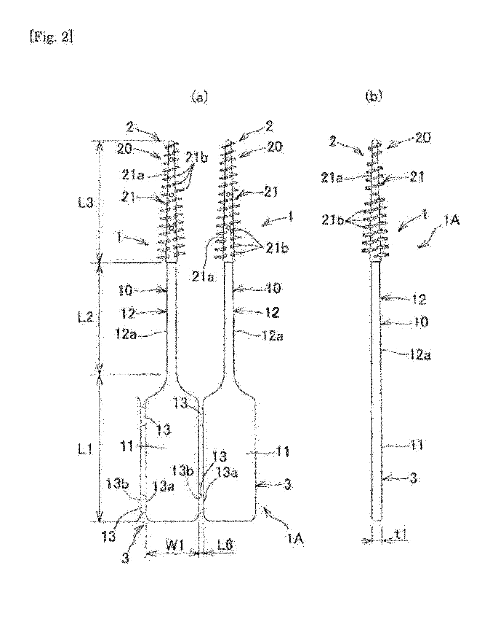 Method for manufacturing an interdental cleaning tool and the interdental cleaning tool