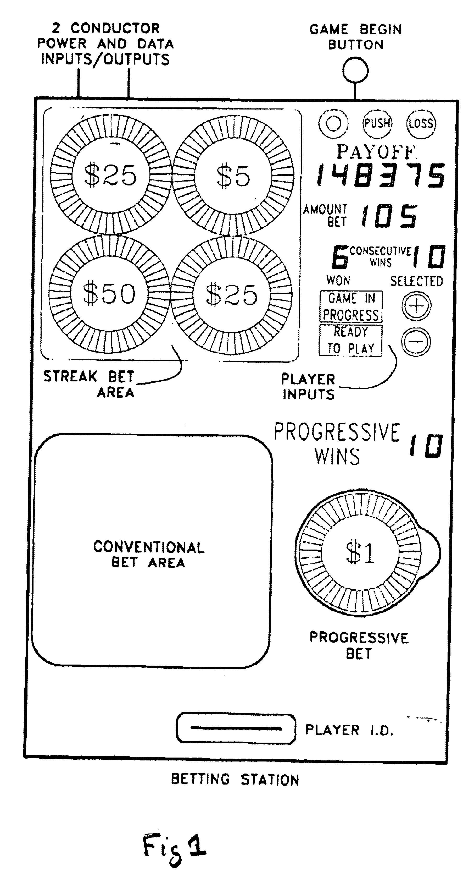Method and apparatus for accumulating betting data in games of chance